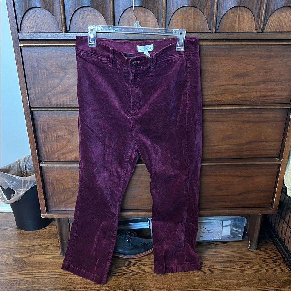 LOFT Purple Straight Leg Pants